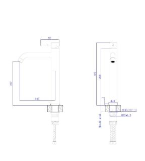 Смеситель для умывальника RUSH Melos высокий (SUS1101-12)